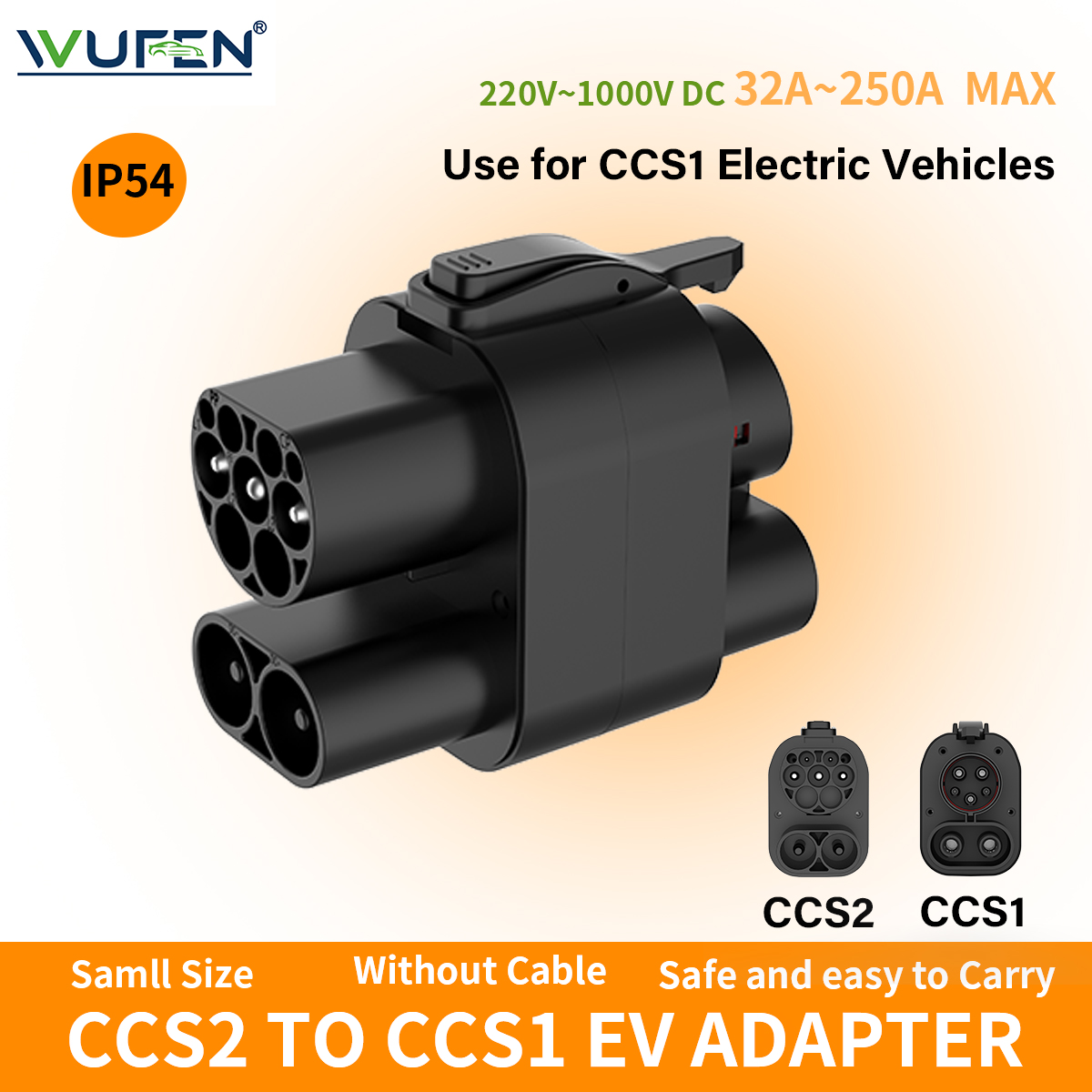 Ccs2 To Ccs1 Fast Charge Adapter 250Kw - Adapter WUFEN CCS2 na CCS1 EV